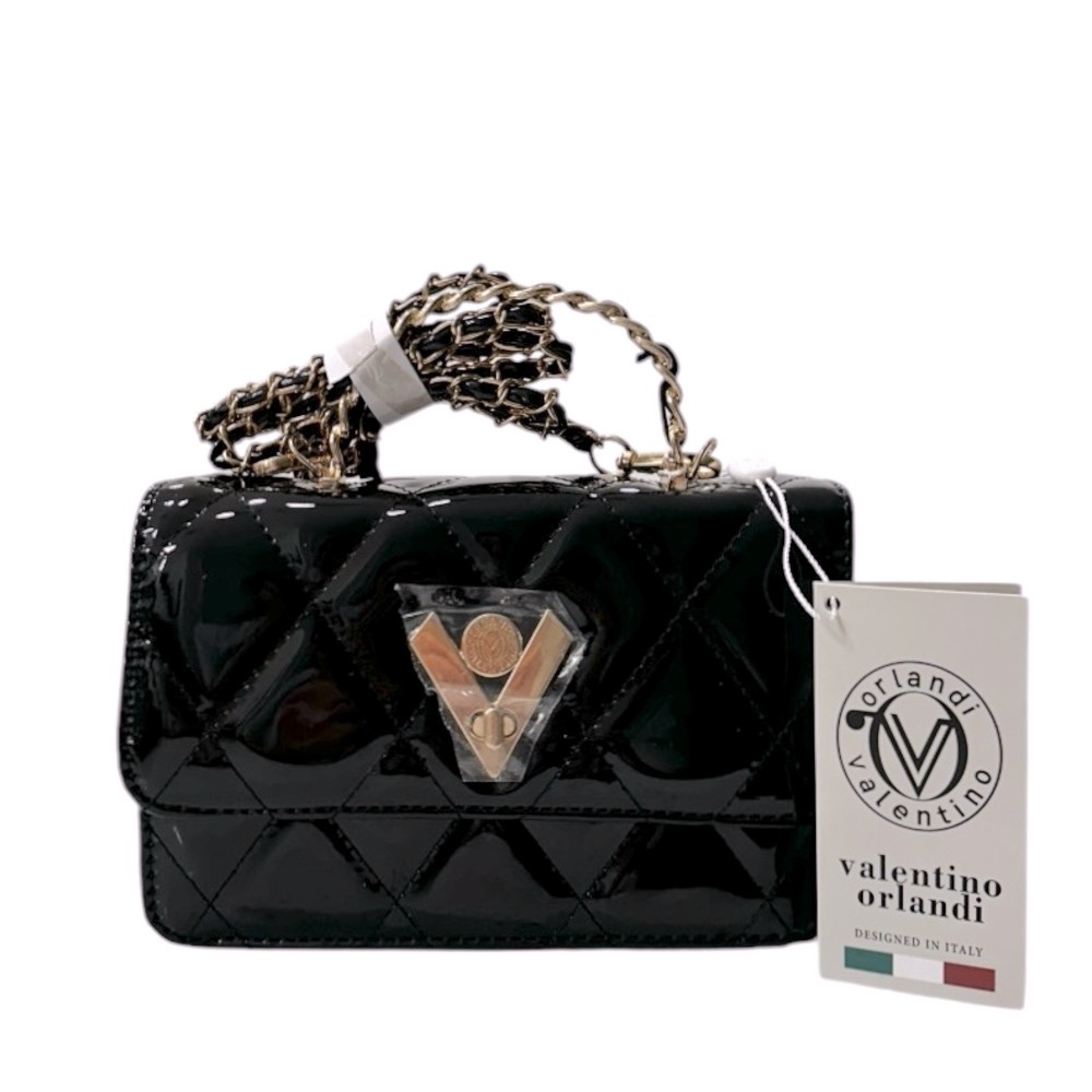 NWT Valentino Orlandi Medium Quilted Crossbody Bag with V Lock and Troll…